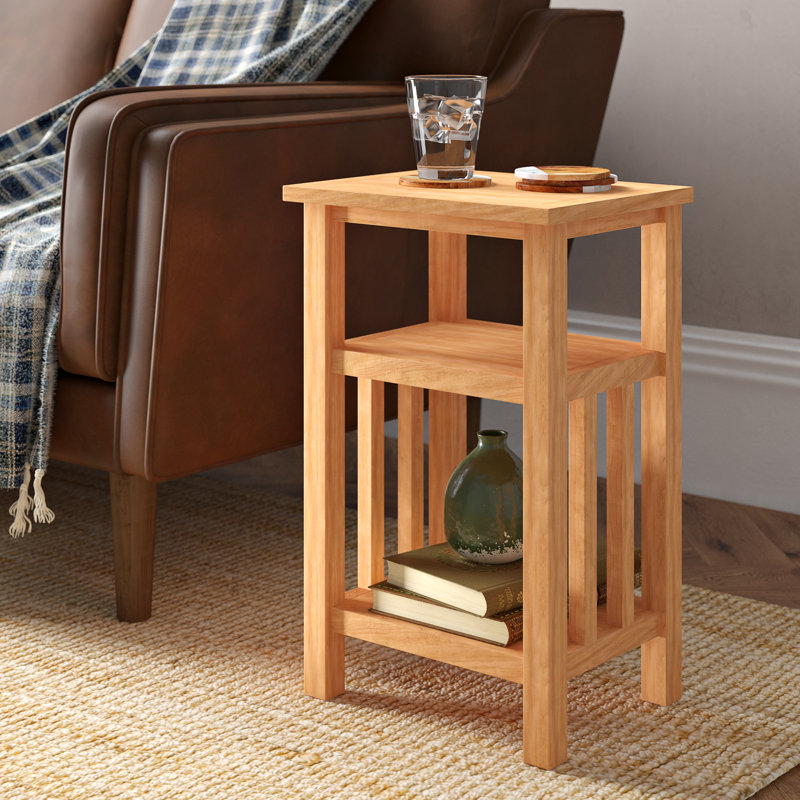 Alpen Home Renovo Solid Oak Side Table with Storage Wayfair.co.uk